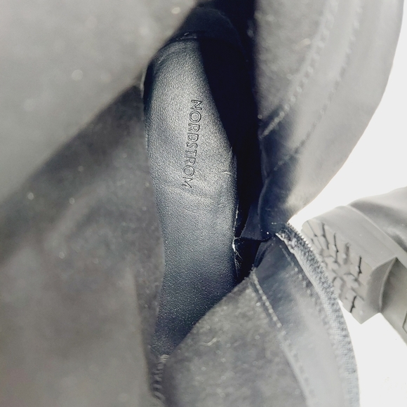 NEW Nordstrom Oliver Black Leather Slip On Block Heel Riding Boots M305 - Picture 9 of 12